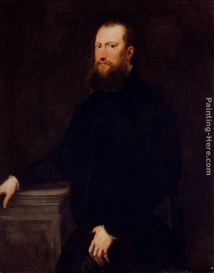 Jacopo Robusti Tintoretto Portrait Of A Bearded Venetian Nobleman